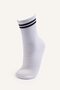 Women's Seamless Cotton Double Stripe Pilates Socks I3280Axns - 2