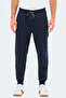 Nahal I Men's Navy Blue Sweatpants with Pockets - 5