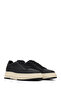 Men's Black Lace-Up Thick-Soled Leather Sneaker Wm740010Df - 2