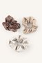Women's Set of 3 Floral Fabric Hair Clips I3638Axns