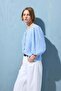 Linen-blend blouse