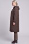 Hooded Detailed Giy Çık Dark Brown - 3