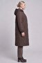 Hooded Detailed Giy Çık Dark Brown - 5