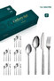 24-Piece Stainless Steel Cutlery Set Silver