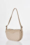 Oval Design Shoulder Bag Stone - 2