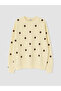 Ozmarka New Season Yellow Polka Dot Oversize Women's Thick Sweatshirt - 5