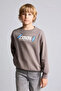 Oversize Crew Neck Back Printed Soft Fleece Inside Sweatshirt for Boys I0114A826Wn - 4