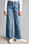 90's Wide Leg Buttoned Jean Trousers Girls H6248A826Au - 3