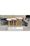 Stylish 3-Piece Round Coffee Table Set Featuring White Marble-Pattern Tops and Natural Wooden Legs, Versatile Nesting Side Tables Perfect for Modern Living Rooms, Apartments, Bedrooms, Offices, Lounge - 4