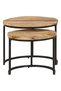 Stackable tables, 2 pcs., raw mango wood - 2