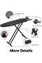 Folding Ironing Board with Iron Rest, Heavy Duty, Height Adjustable, Compact Black - 6