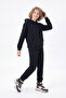 3 Thread Flat Winter Kangaroo Pocket Hooded Girls' Tracksuit Set - 2