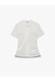 Crew Neck Short Sleeve Layered T-Shirt with Drawstring Detail and Zipper - 5