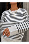 Women's striped scheerneck sweater - 2
