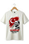 30 August Victory Day Turkish Flag and Ataturk Printed Celebration 100% Cotton Crew Neck Basic Tshirt