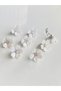 Hair Cube - White with Flowers (8 Pieces) - Hair Accessory - 2