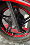 Red Color 8 Pcs Wheel Rim Stripe Sticker Set for Tvs Wego Scooter - 2