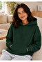 Women's Soft 3 Thread Ribbed Combed Cotton Hooded Sweatshirt