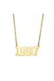 2011 Gold Color SMJEL Personalize Year Number Necklaces for Women Birth Special Date 1982 1989 2000 - 8