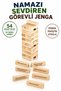 Wooden Jenga 54 Piece Educational Islamic Balance and Skill Game for Those Who Love Prayer - 3