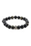 Snowy obsidian natural stone bracelet (8mm sphere cut) - 4