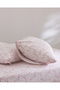 Octave Double 100% Cotton Ranforce Printed Elastic Sheet Set - Powder - 4