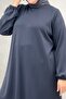 68080 Plus Size Basic Modal Tunic - Anthracite - 2