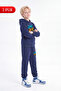 3 Thread Printed Winter Kangaroo Pocket Hooded Boys' Tracksuit Set