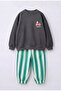 Boy's Cotton Suit with Back Print Detail - 2