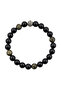 Snowy obsidian natural stone bracelet (8mm sphere cut)