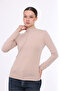Asymmetrical Seam Detail Stand-Up Collar Long Sleeve Bluz - 3