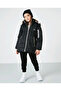 Faux Fur Collar Hooded Pocket Coat - 3