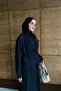 Women's Shepherd Button Lace-Up Detail Skirt Suit Black - 5