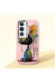 Vivo Y29 5g Compatible Graffiti Style Black Cat Phone Case, Shockproof Silicone Case