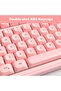 Pink Gaming Keyboard and Mouse Combo, GK980 Wired Backlit Keyboard, Adjustable DPI Mouse for PC/Laptop/MAC - 4