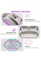 Back to School Lunch Box for Boys Girls 3 Compartment Stainless Steel Bento Box Leak-Proof Food Storage Container with Fork Spoon BPA-Free Portable Meal Box for Outdoor Camping 550ml (Mermaid) - 3