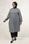 68072 Plus Size High-Neck Buttoned Tunic - Pitikare Black - 4