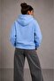 Women's Oversize Zippered Hooded Three-Thread Sweatshirt Cardigan My3535 - 2