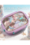 Back to School Lunch Box for Boys Girls 3 Compartment Stainless Steel Bento Box Leak-Proof Food Storage Container with Fork Spoon BPA-Free Portable Meal Box for Outdoor Camping 550ml (Mermaid) - 8