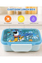 Kids Lunch Box 304 Stainless Steel Bento Box with 3 Compartments Leak-Proof Portable with Utensils 550ml Cartoon Design for Toddlers & School Kids (Sharks) - 2