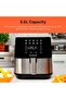 Digital Air Fryer 2, 5.5 L Capacity, Stainless Steel Cavity, 10 Presets Programs With Built-In Preheat Function, 2 Years 5.5 L 1700 W NC-AF205 Black/Silver - 4