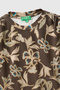Women's Brown Comfort Fit Short Sleeve Crew Neck Top - 7