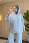 6677 - Stylish Comfortable Modal Soft Knitted Fabric Loose Hooded Detailed Women's Set - 4