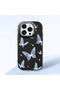 iPhone 15 Pro Compatible Elegant Butterfly Print Soft Silicone Case, Shock Absorption and Impact Protection