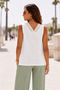 Women's Collared Guipure Detail Viscose Ecru Blouse with Plus Size Option - 2
