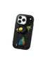 iPhone 17 Pro Compatible Graffiti Style Black Cat Phone Case, Shockproof Silicone Case - 2