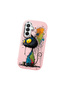 Samsung Galaxy A26 Compatible Graffiti Style Black Cat Phone Case, Shockproof Silicone Case - 2