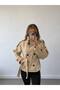 Women's Stand Collar Buttoned Waist-Tied Jacket Cashmere Coat - 3