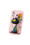 Samsung Galaxy A20 Compatible Graffiti Style Black Cat Phone Case, Shockproof Silicone Case - 2