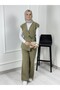 8210 100% Linen-Washable Vest Waist Asymmetrical Vest Set - 6